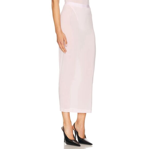 WARDROBE.NYC Sheer Tube MIDI Skirt in Blush Size Small NWT Small Discoloration - Picture 2 of 13
